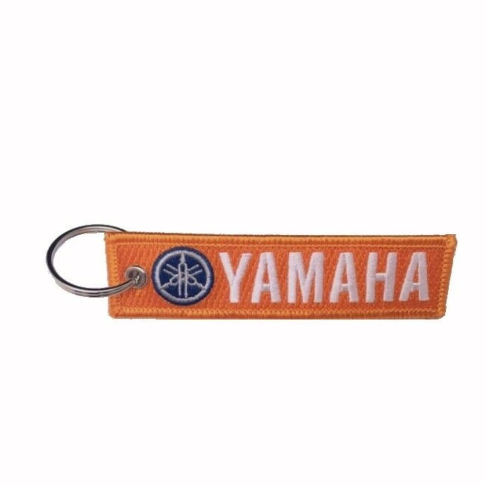 Yamaha Orange-White Key Chain Embroidered - NEW FAST SHIP